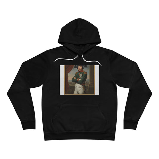 Napoleon With Headphones Vintage Portrait Hoodie - Historical Parody Art Sweatshirt