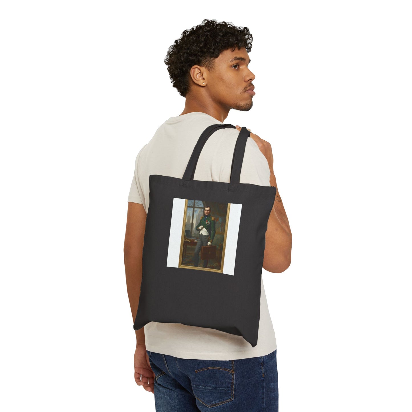 Napoleon Corporate Warrior Tote Bag - Business Emperor Canvas Bag - Classical Art Meets Modern Executive Style