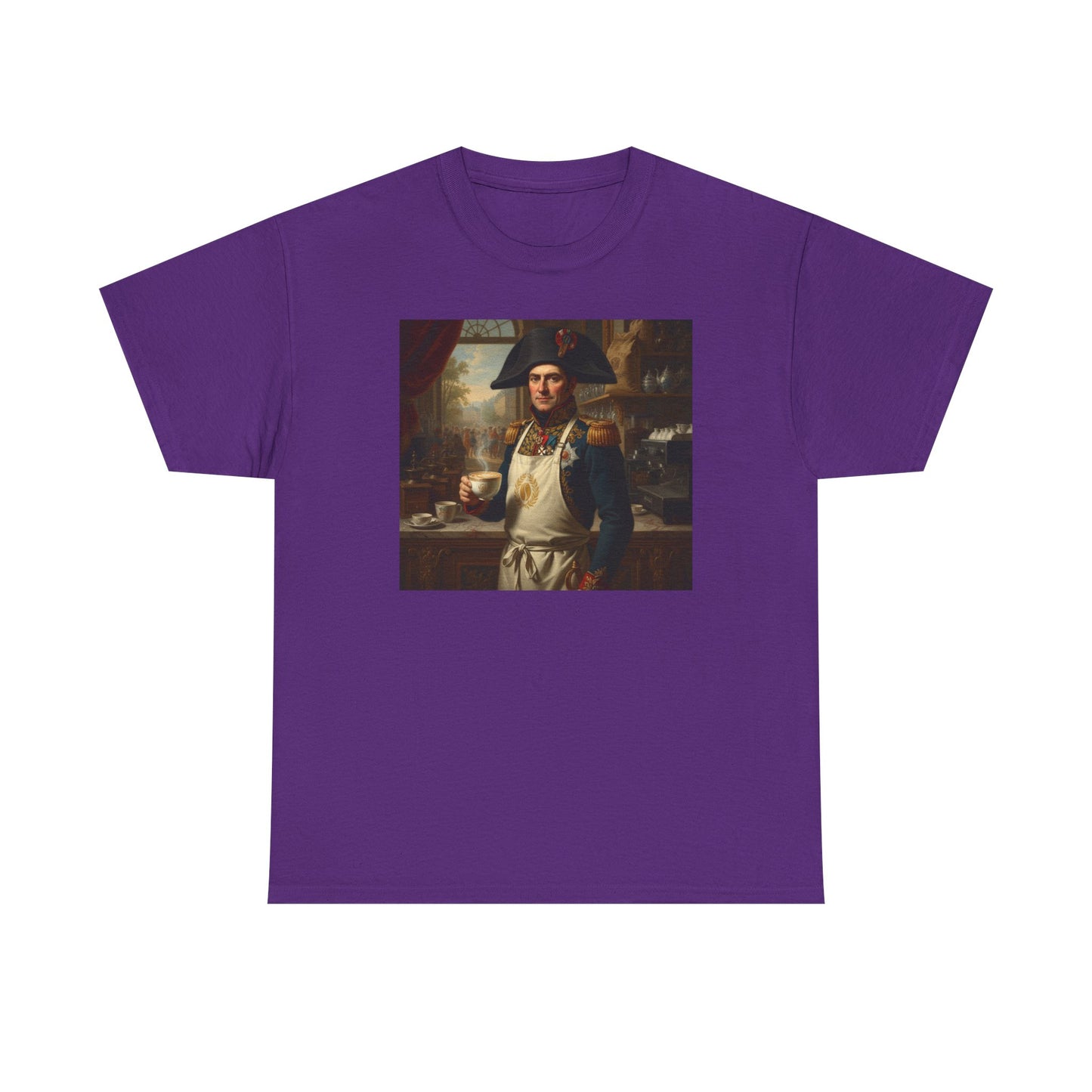Napoleon Barista T-Shirt - Historical Coffee Shop Humor Tee - Funny Emperor Latte Art Gift