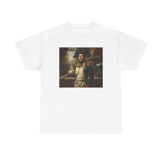 Napoleon Barista T-Shirt - Historical Coffee Shop Humor Tee - Funny Emperor Latte Art Gift