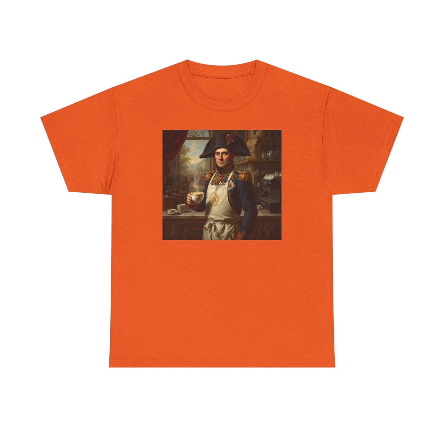 Napoleon Barista T-Shirt - Historical Coffee Shop Humor Tee - Funny Emperor Latte Art Gift