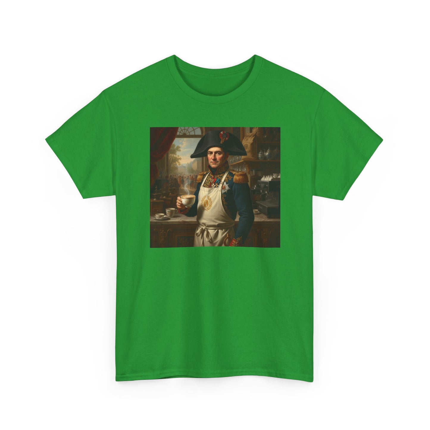 Napoleon Barista T-Shirt - Historical Coffee Shop Humor Tee - Funny Emperor Latte Art Gift