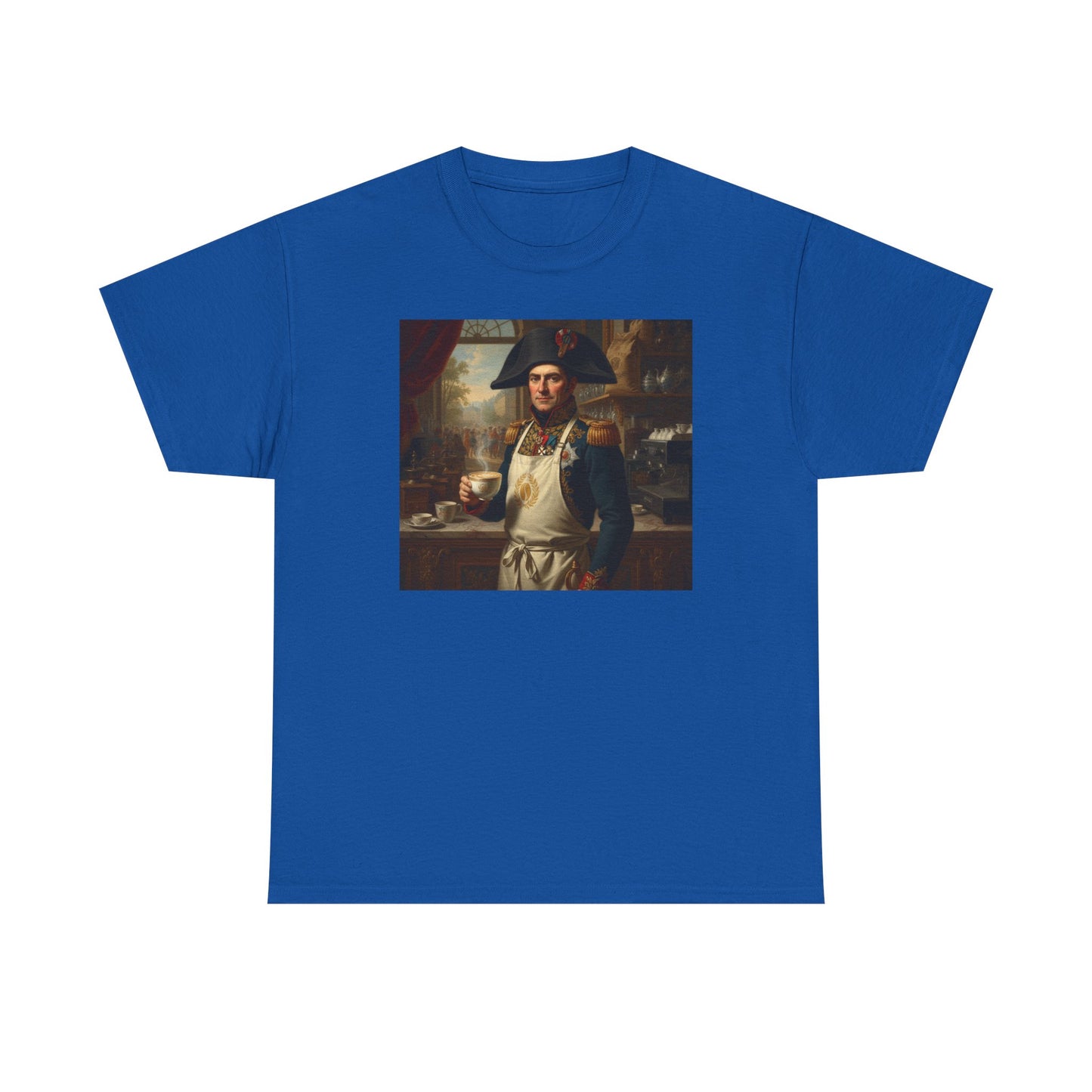 Napoleon Barista T-Shirt - Historical Coffee Shop Humor Tee - Funny Emperor Latte Art Gift