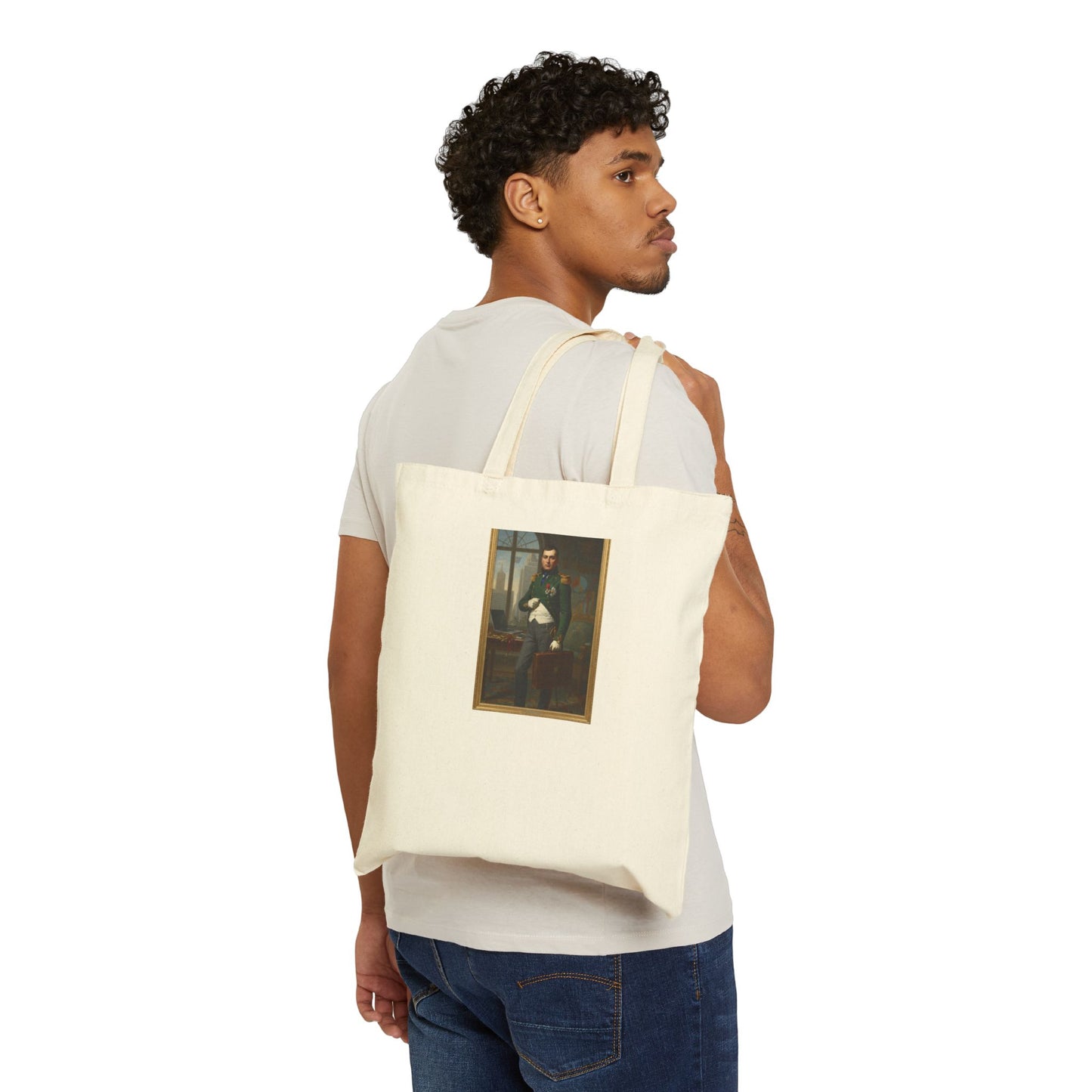 Napoleon Corporate Warrior Tote Bag - Business Emperor Canvas Bag - Classical Art Meets Modern Executive Style